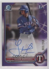2022 Bowman Chrome Prospect Purple Refractor 3/250 Yeison Morrobel Auto o8g