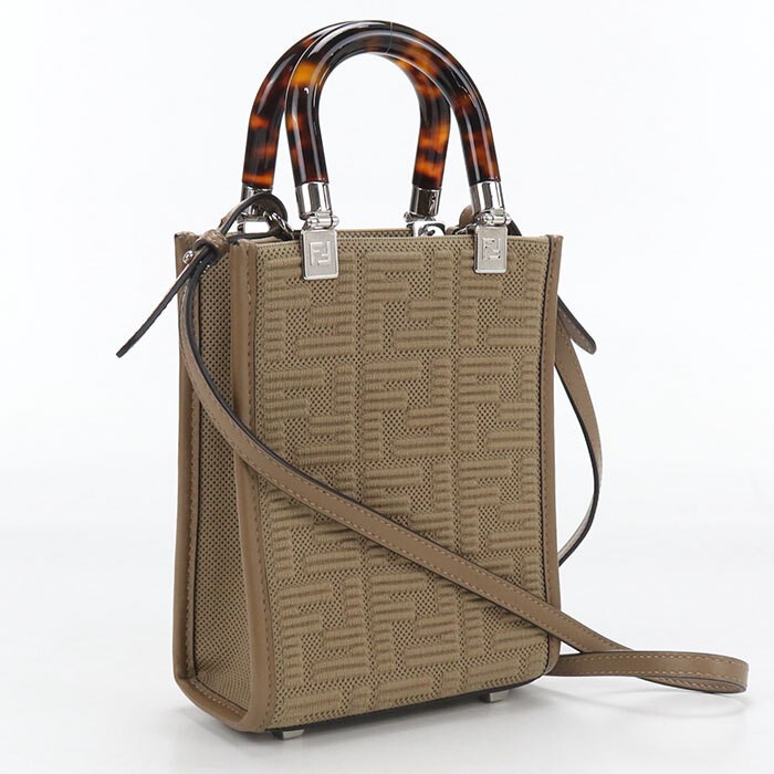 Used  FENDI Tote Bag 8BS051 Sunshine Shopper Mini 2WAY Ladies Brown