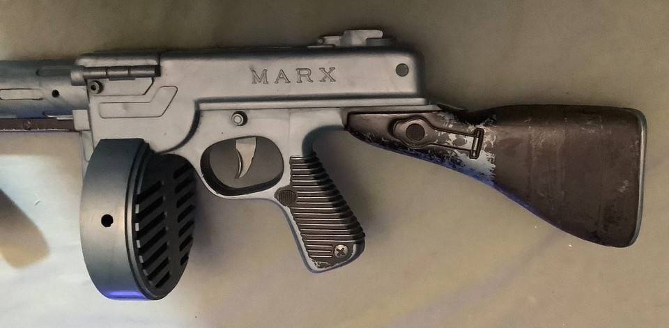 VINTAGE 1960's MARX MACHINE GUN: WORKS FINE: AWESOME TOY! | eBay