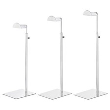 3 Pack Purse Display Stand Set Metal Adjustable Handbag Rack Silver