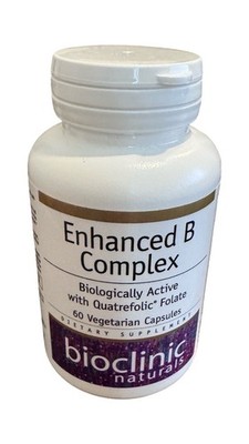 Bioclinic Enhanced B Complex 60 Veg Capsules - Active B Vitamins with Quatrefoli
