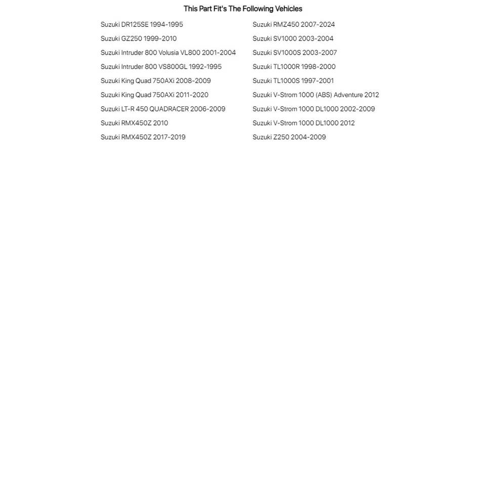 Pro X Exhaust Valve Stem Seal For SUZUKI TL1000R 1998-2000 - Imagem 2 de 3