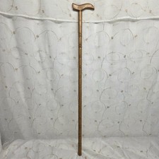 Vintage Handcrafted Wooden Walking Cane - 36" Derby Handle Walking Stick -