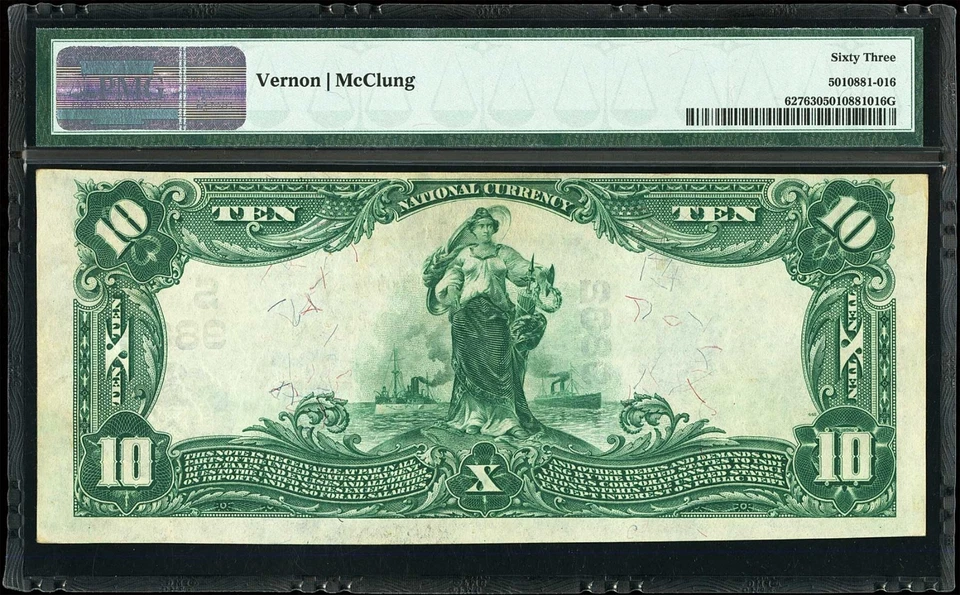 PMG 63 1902 Southern National Bank of Richmond KY $10 National Bank Note Ch#9832 - Image 3 of 3