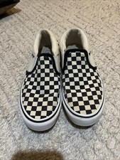 Vans Classic Youths Slip-On Shoes Sz 5x5 Checkerboard Skate Sneakers Free Gif