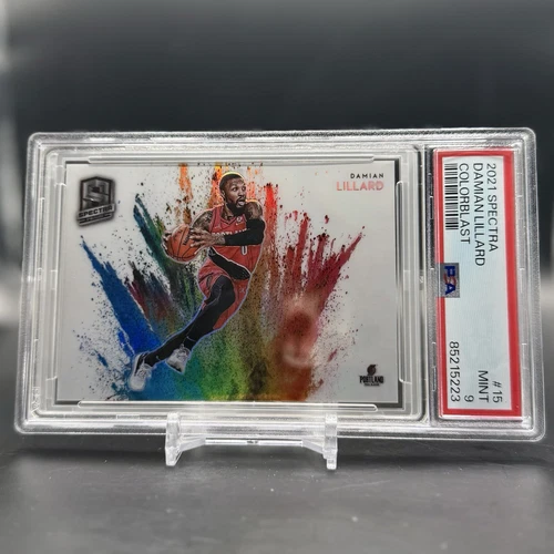 2021-2022 Spectra Damian Lillard Color Blast PSA 9 #12 CASE HIT SP