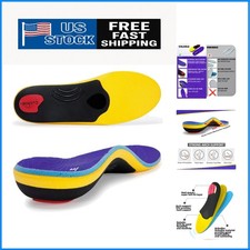 Pain Relief Insoles for Flat Feet - High Arch Support for Work Boots Sneakers