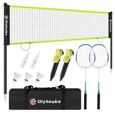 12ft Badminton Net Set for Backyard Beach with Durable Anti-Sagging Net, Heav...