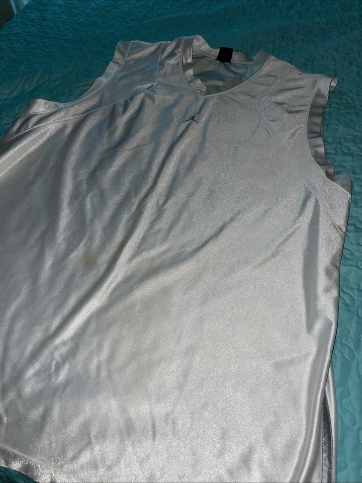 Air Jordan Y2K Dazzle White Basketball Mens Warm Up Jersey Tank 3XL - Image 3 of 4