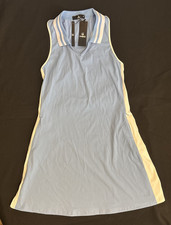 WBQ Tennis or Golf Dress Light Blue 2 Hidden Side Accessible Zip Up Pockets Med