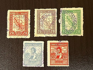 Paraguay 1928 29 Collection of Used 3F745A