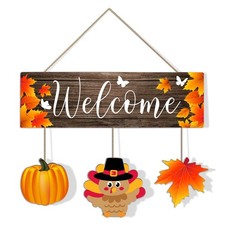 Thanksgiving Door Sign,Thanksgiving Turkey Hanger for Front Door,Fall Turkey ...