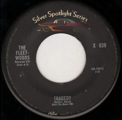 The Fleetwoods Mr. Blue / Tragedy Vinyl Single 7inch Capitol