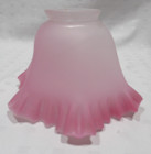 2 Cranberry Glass Lamp Shades with 2 1/4" Fitter & mini hurricane Lamp w/Chimney — photo 10