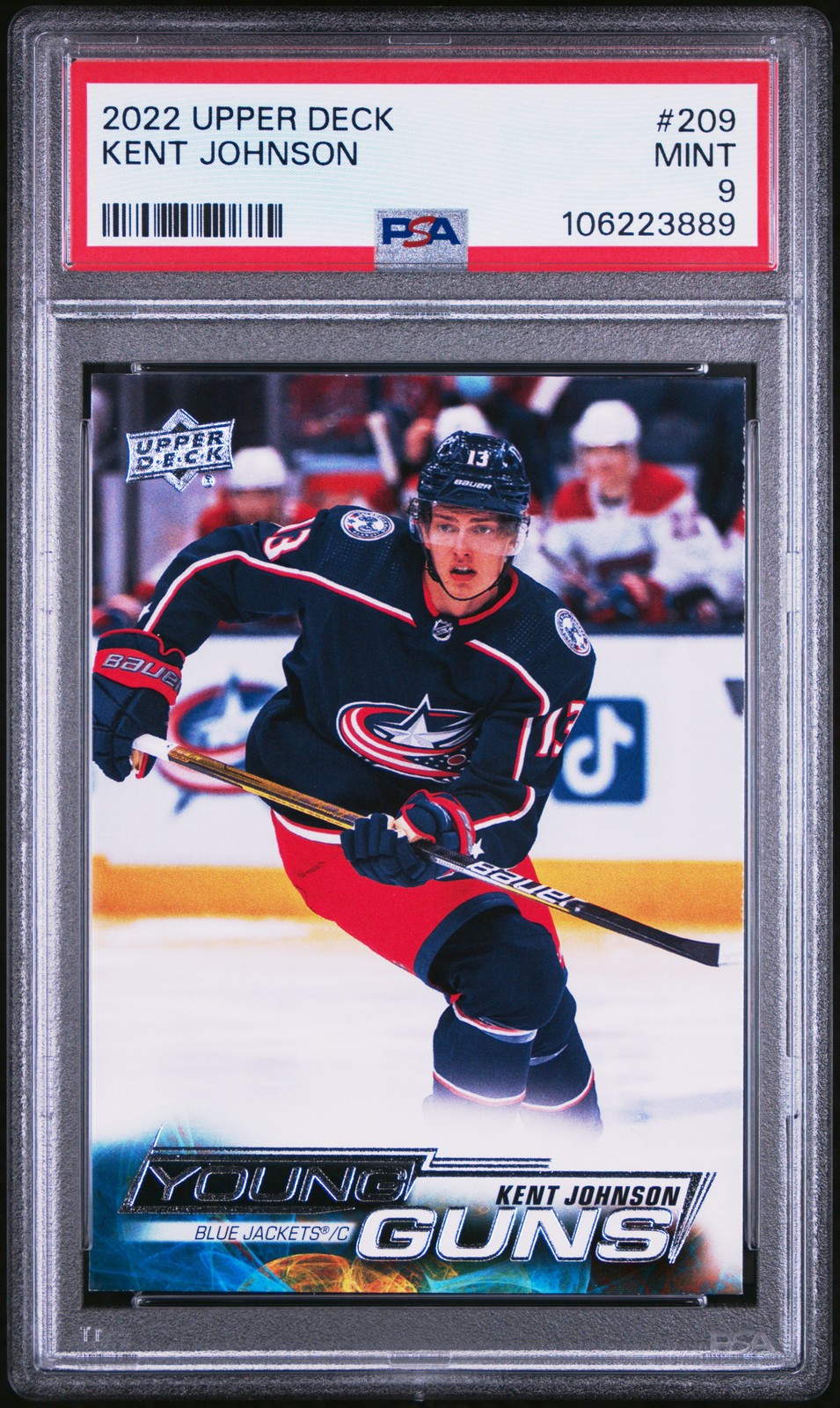 2022 Upper Deck Kent Johnson Young Guns #209 PSA 9