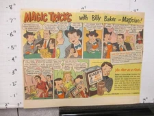 newspaper ad 1953 BAKER'S Cocoa drink mix can magician magic trick penny FAB