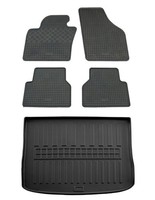 Gummi FußMatten Kofferraumwanne FüR VW Tiguan 1 5N 2007-2015 Gummimatten Set