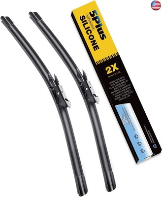 5 PLUS  Silicone Windshield Wipers 26 and 23 Inch Replacement For Toyota 
