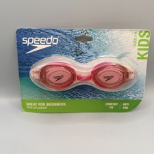 Speedo Kids Splasher Goggles Pink Ages 3-6 Anti-Fog UV Protection Beginner Swim