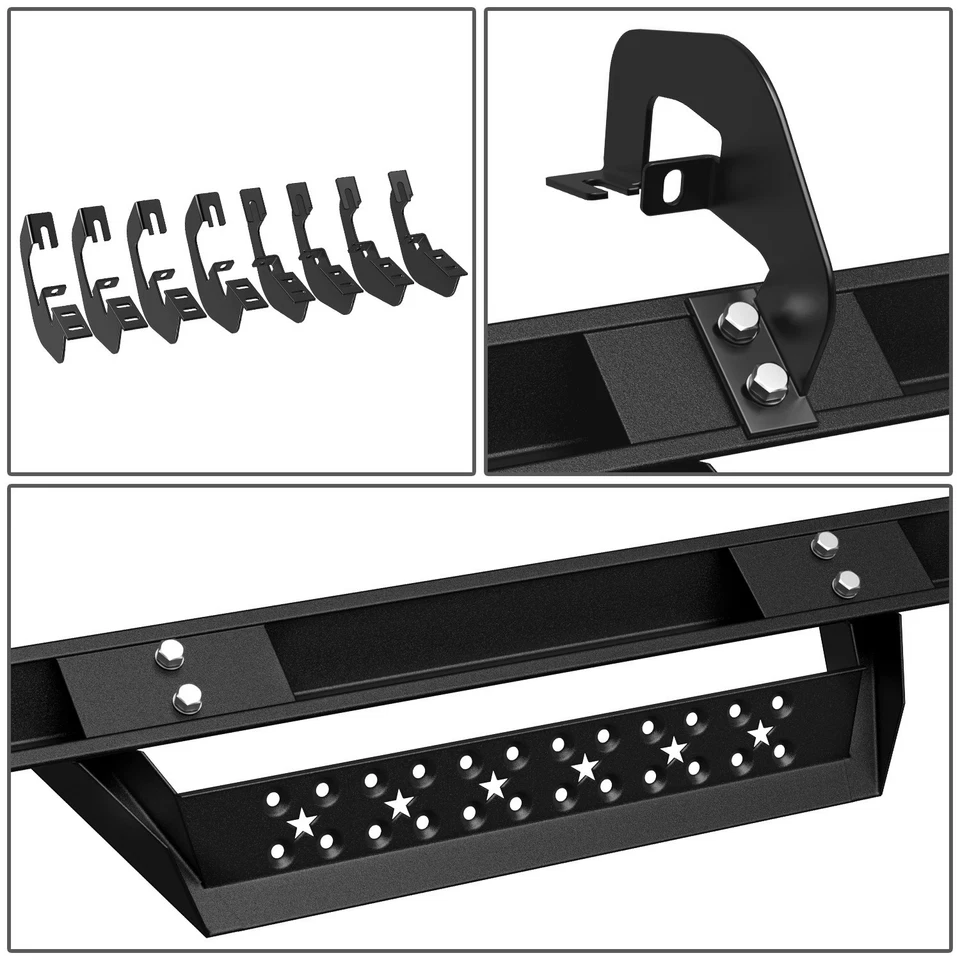 Tabla de correr negra para Sierra Silverado 2007-2019 doble cabina 4,5" Step Nerf Bar Foto 4 de 4