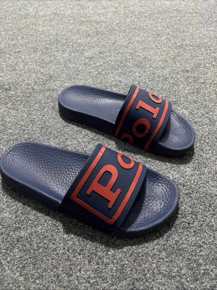 Polo Ralph Lauren Zapatos Deslizables Para Hombres Talla 8 Sandalias Piscina Comodidad Sin Cordones Verano Foto 2 de 4