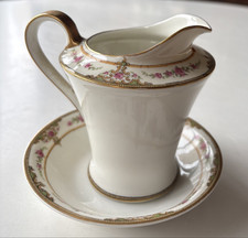 Theodore Haviland Limoges Creamer & Bowl Set; Schleiger Pattern #618. 4"