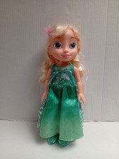 Elsa Summer Disney Princess Toddler Frozen 15" Doll Jakks Glass Style Eyes