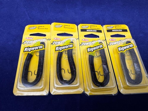 4 Berkley Power Bait Rigworm NIP 2 Weedless 2 Regular