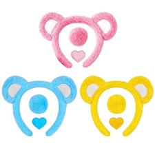 Bear Ears Headband And Tail Set 4 Pieces Plush Unisex Photo Props Bear Ears