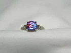 ...Vintage Sterling Silver, Dragon' Breath Ring, Size 7...