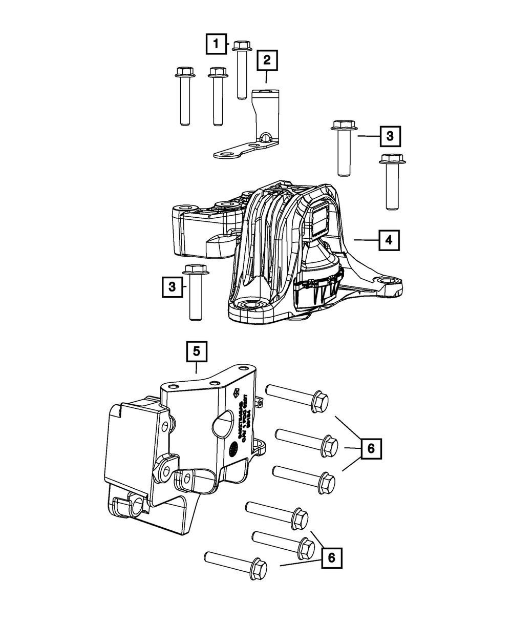 Genuine Mopar Engine Mount 68240662AA