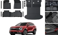 Floor Mats for 2023-2025 2026 Kia Sportage Gas, Full Coverage All Weather 