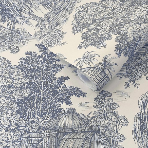 Holden 13951 Vliestapete Blau Botanisch Vintage Retro Washable Papier-image