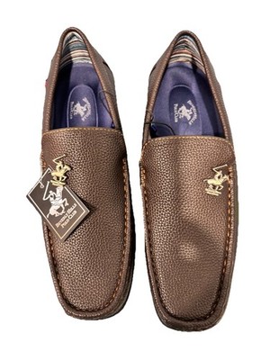 Beverly Hills Polo Club Men's Size 9. 5 Brown Edwin Memory Foam Loafers Shoes.
