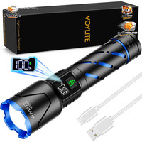 Taschenlampe 500000 Lumen 5000 Mah Akku 3 Leuchtmodi Zoombar Camping Notfall