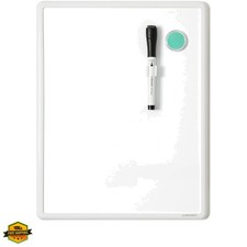 Contempo Magnetic Small Whiteboard, 11" x 14 , White Modern Frame, Mini White...