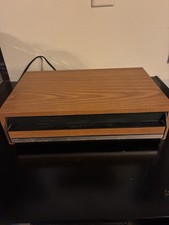 Vintage Audio Cassette Storage Holder Wood Look One Drawer Cabinet Holds 30