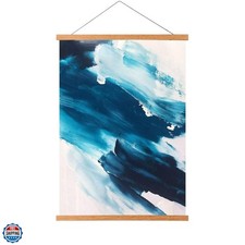 Magnetic Poster Hanger Frame, 12x16 12x18 12x24 Teak Wood Magnet Poster Frame...