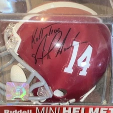 Nick Saban Signed 2011 Alabama #14 NATIONAL CHAMPIONS Riddell Mini Helmet Bama