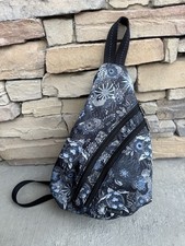 MINT Sakroots On The Go Sling Backpack Blue Black Seascape Crossbody 15x10  