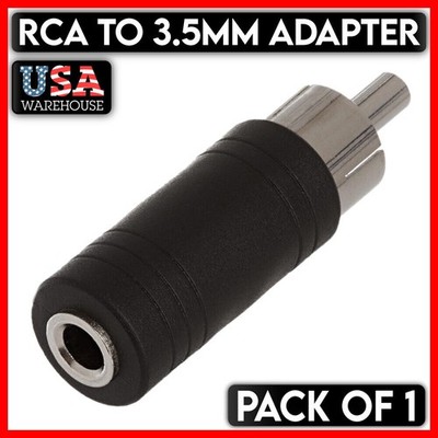 3.5mm Stereo Female Jack to RCA Male Plug Adapter Audio Cable Connector