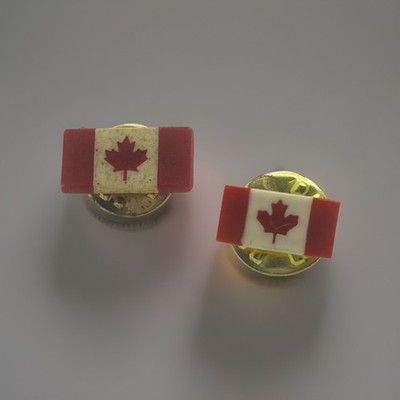 Lot 2 Vintage Kanada Flagge Pin Anstecker Anstecknadeln Ahornblatt Emaille Brosche