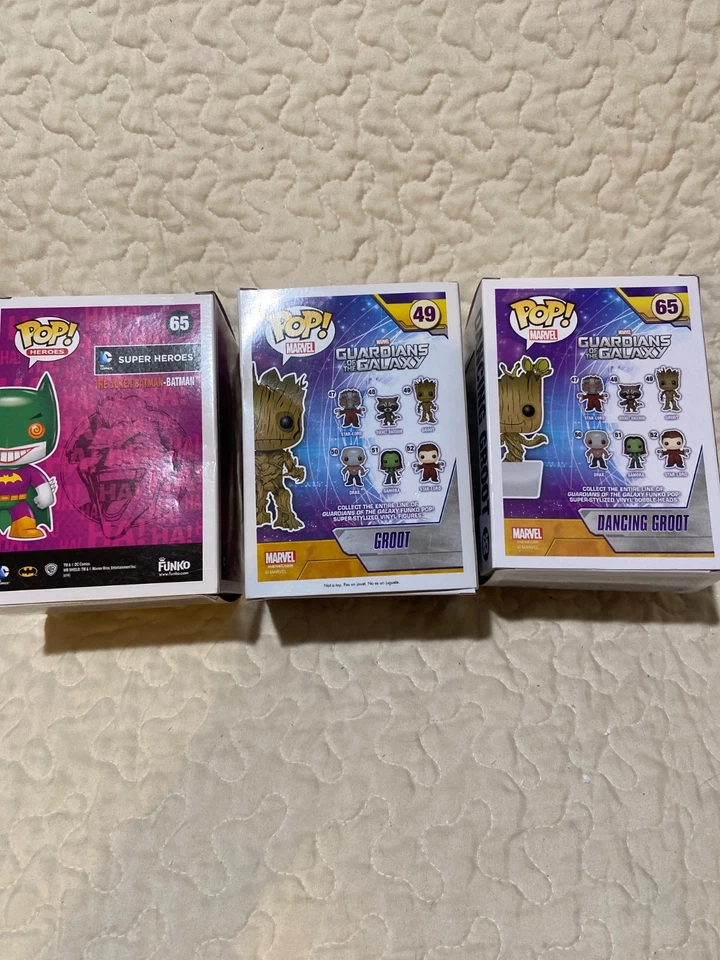 3 Funko Pop The Joker/Groot/Dancing Groot Foto 2 de 3