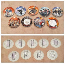 THE BEATLES - NINE Delphi Collectible Porcelain Plates w Wall Hangars