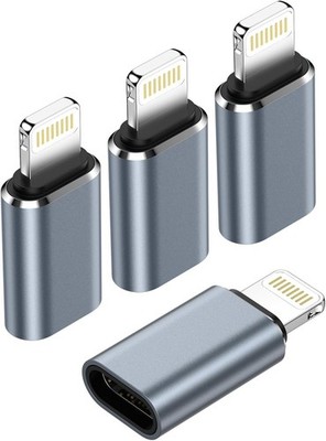 IPhone 8 Pin auf USB C Adapter (4 Stück), Adapter für iPhone Aufladen Daten