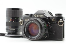 2Lens Near MINT Canon AE-1 NFD New FD 50mm f1.4 35-70mm f4 black From JAPAN