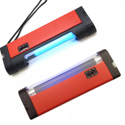 1PC 4W Portable 365nm 254nm 185nm UVC Tube Detect Fluorescence Stamps Flashlight