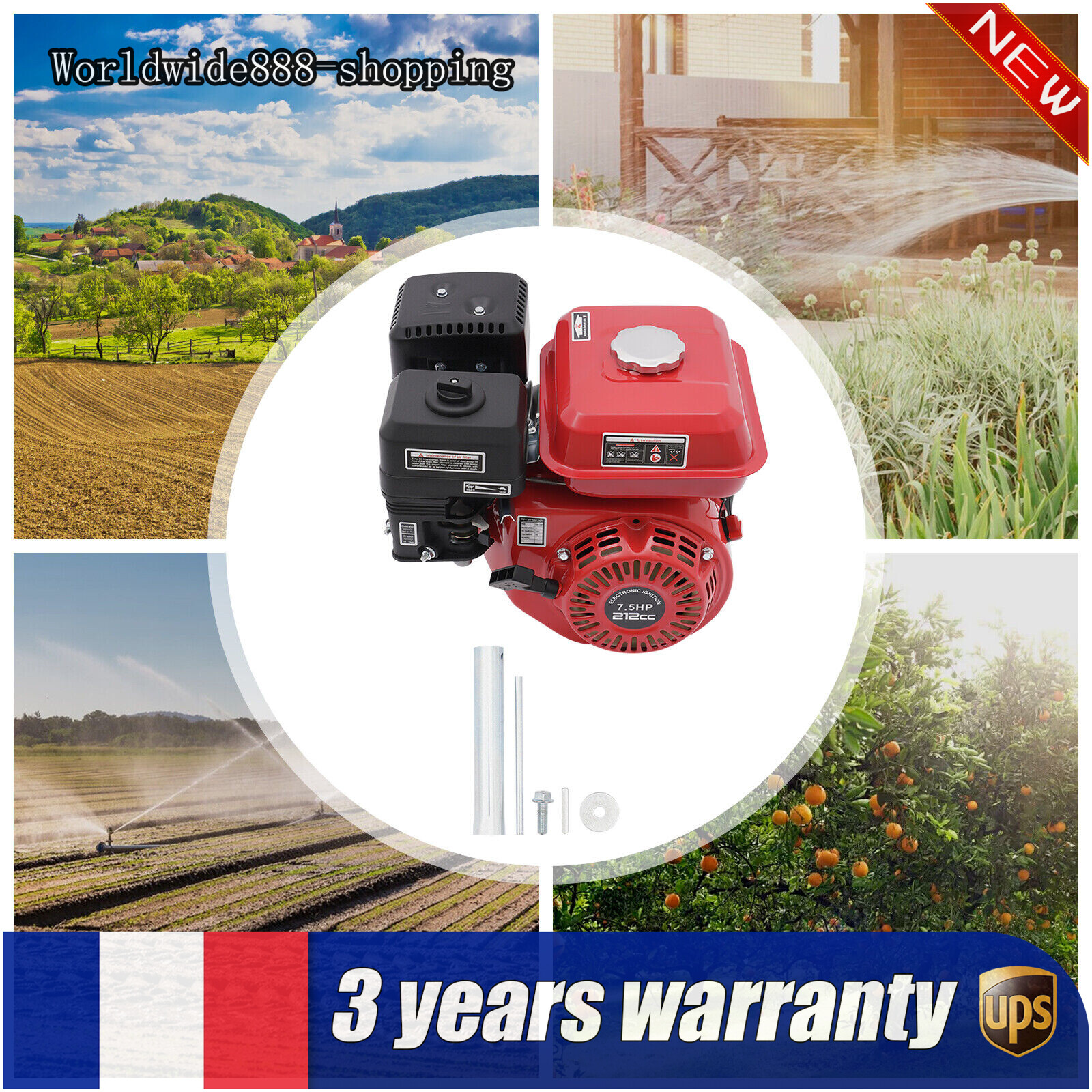 Moteur de rechange 208cc pour réparer un motoculteur thermique en panne
