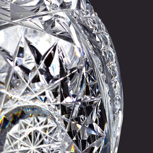 ABP American Brilliant Cut Glass Bowl Hob Stars Fans Sawtooth Scalloped 8" - Picture 9 of 14