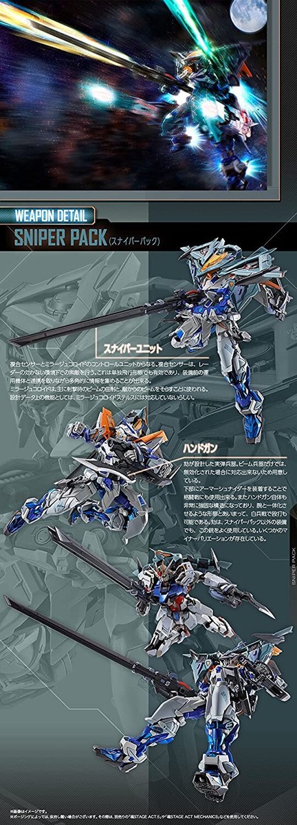 Premium BANDAI METAL BUILD SNIPER PACK for GUNDAM ASTRAY BLUE